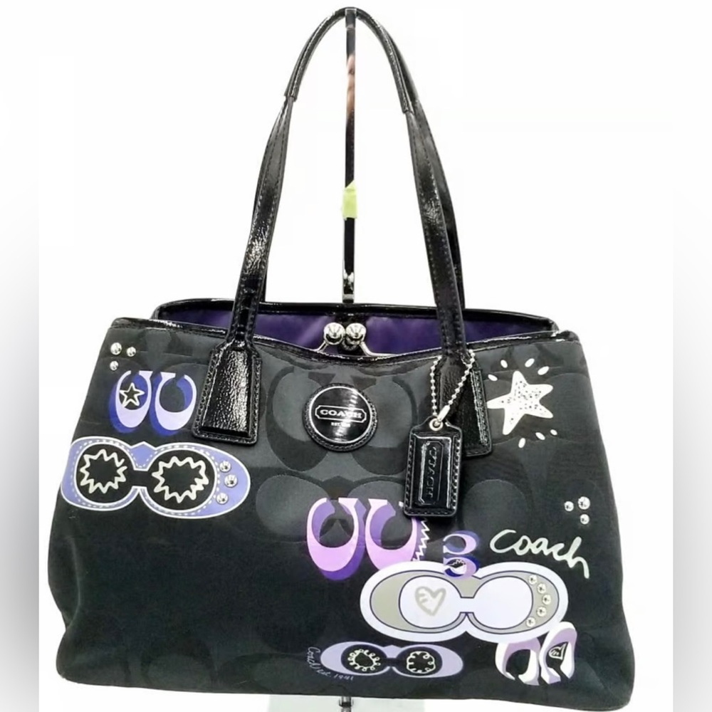 NWOT-Coach Rare Optic C Signature Appliqué Canvas Bag. EXCELLENT CONDITION